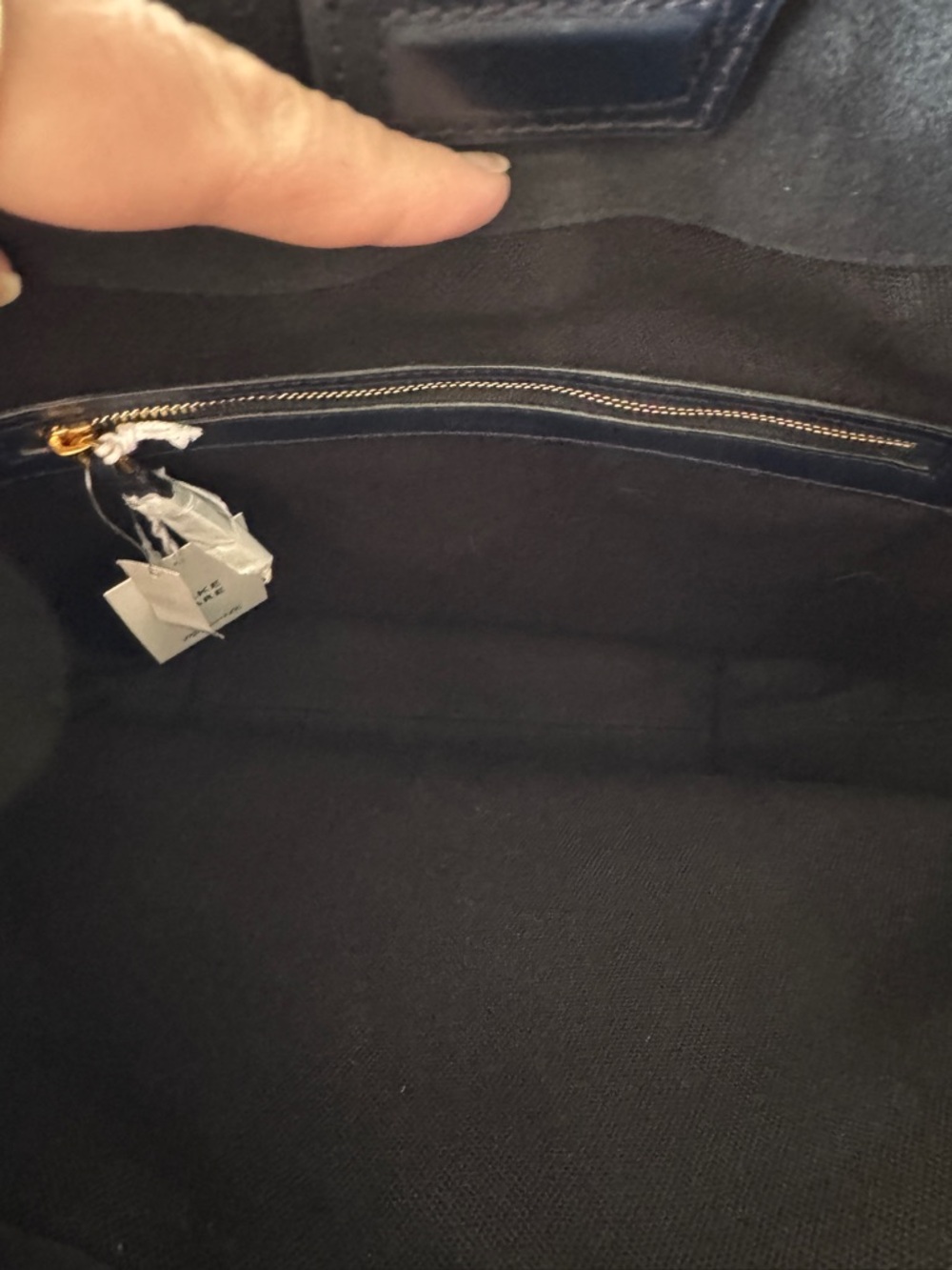NWT MADEWELL Essential Belted Bucket Tote Juniper Berry Navy Suede NX034 - Picture 13 of 15